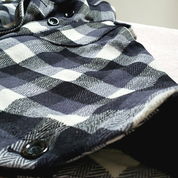 Pea Coat Poncho with Hood - Picture 3 of 4